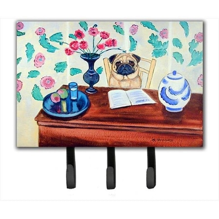 Carolines Treasures Carolines Treasures 7253TH68 Pug Leash Holder Or Key Hook 7253TH68